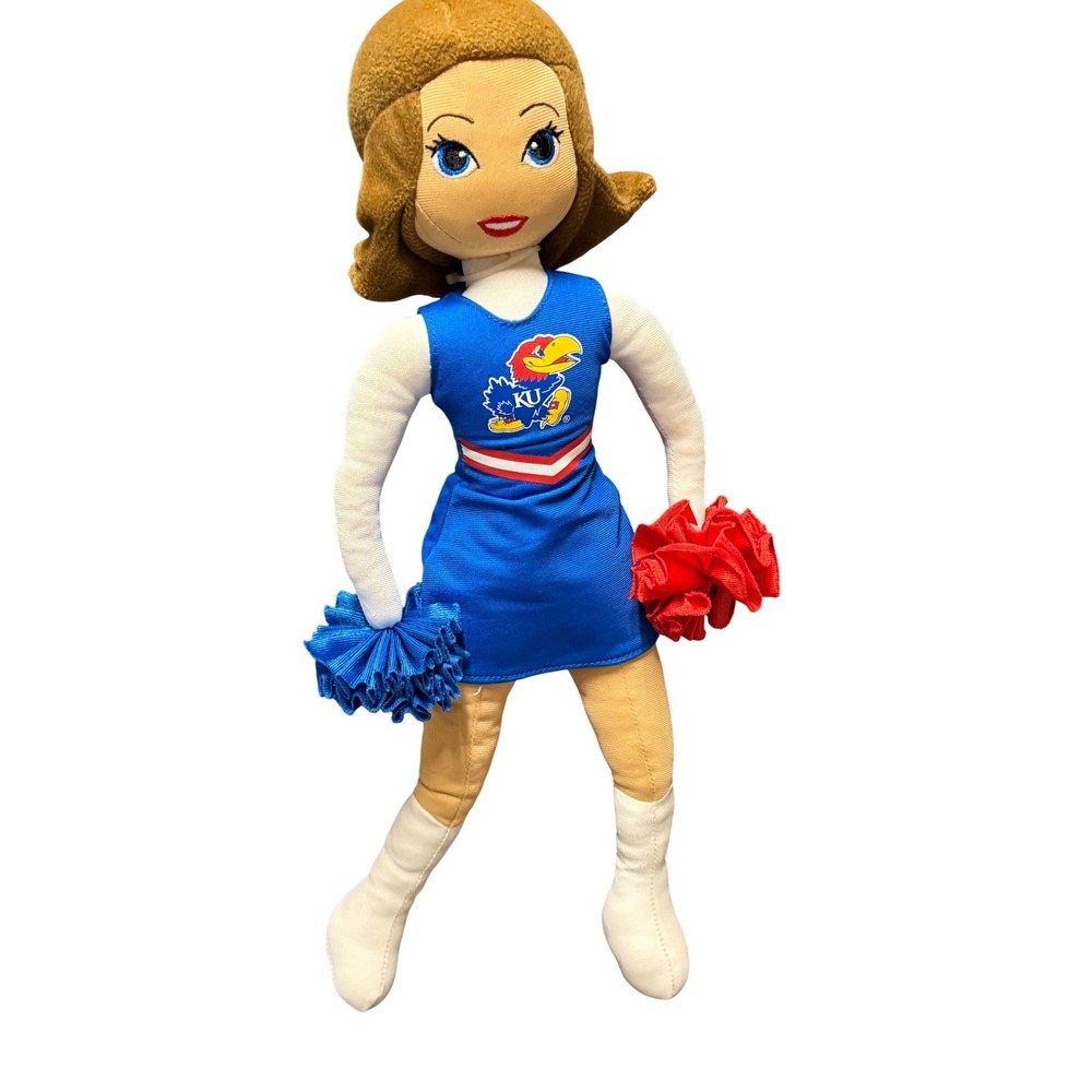 Bleacher Creatures Kansas Jayhawks Cheerleader Plush Doll 10" KU NCAA Collegiate